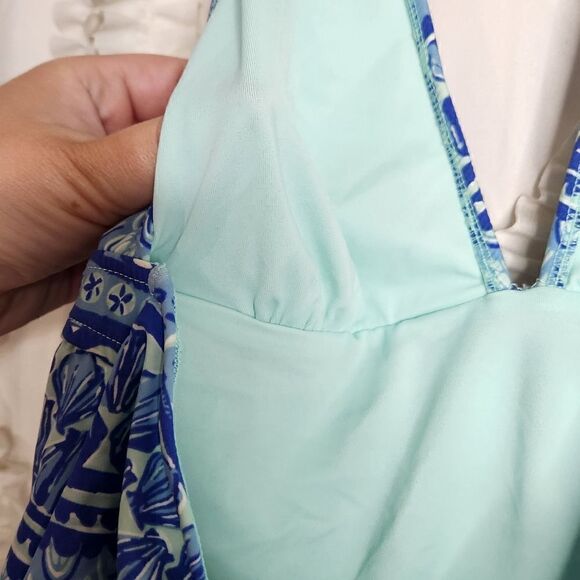 Vineyard Vines All Over Shell Halter Tankini Small - Picture 9 of 9